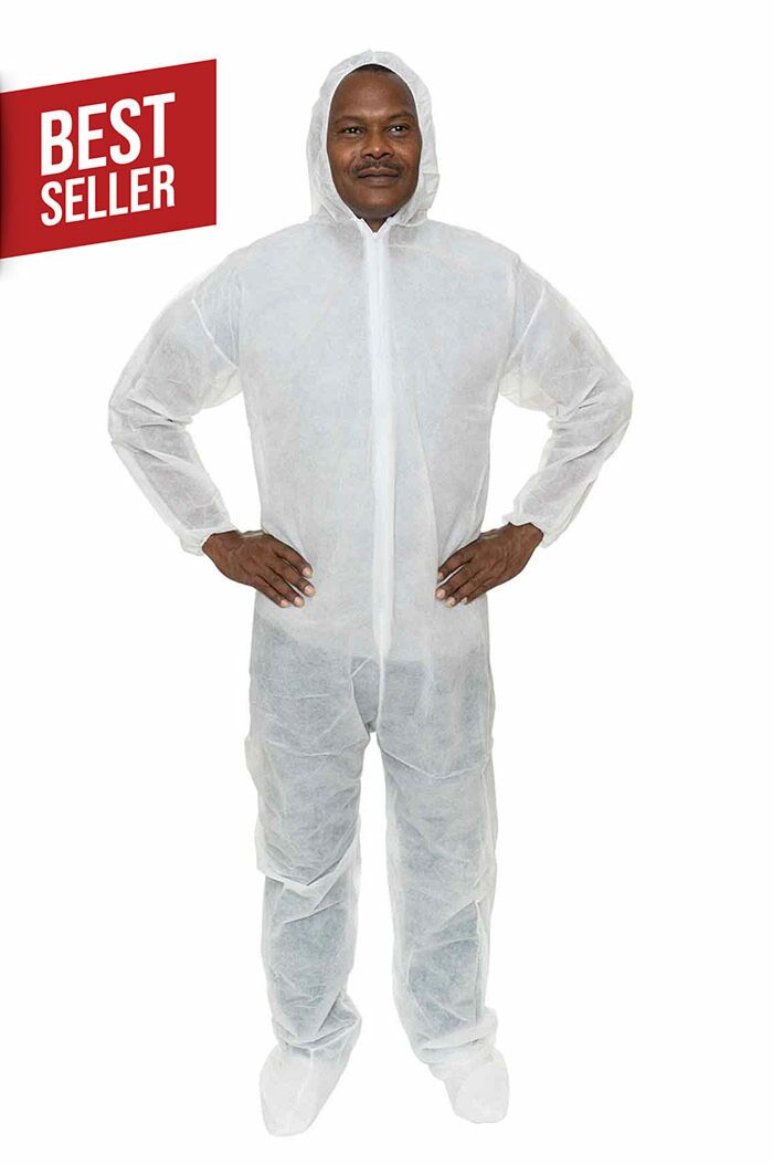 Heavyweight Polypropylene Coverall with Hood and Boot