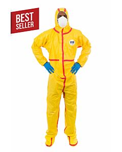 ChemSplash® 1, Chemical Splash Coverall with Hood & Boot, Elastic Wrist & Ankle, Taped Seams, Elastic Back